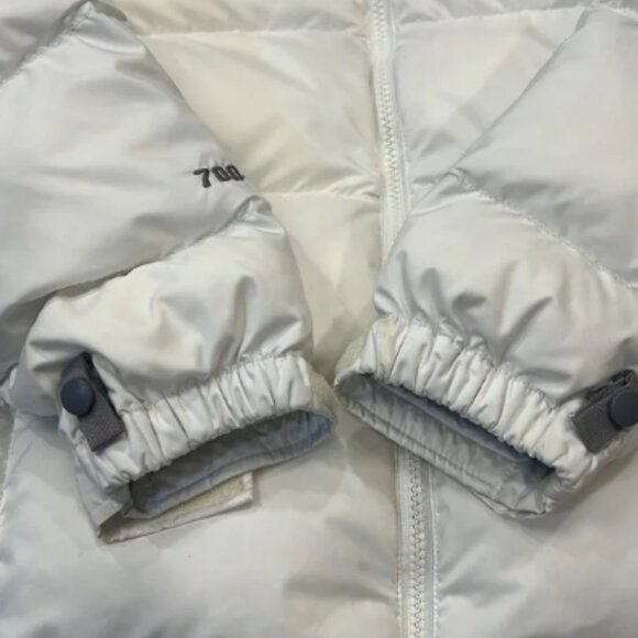 North Face vintage 90’s White Nuptse Puffer Jacket 700 Goose Down Size Small - Picture 10 of 13